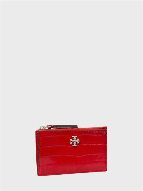 Portacarte in pelle con rilievo coccodrillo TORY BURCH | 174546600